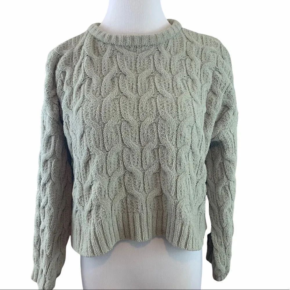 Moon & Maddison chunky knit boxy cropped sweater